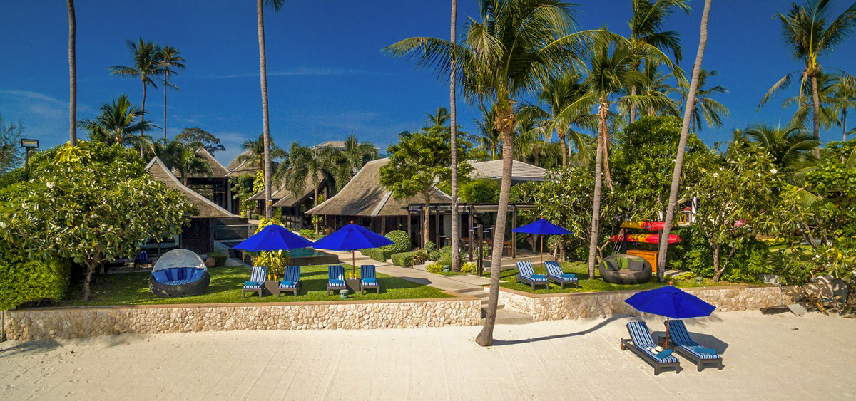 Luxus Ferienhaus Am Strand Mieten Thailand Koh Samui Villa Akatsuki Ansicht Vom Wasser