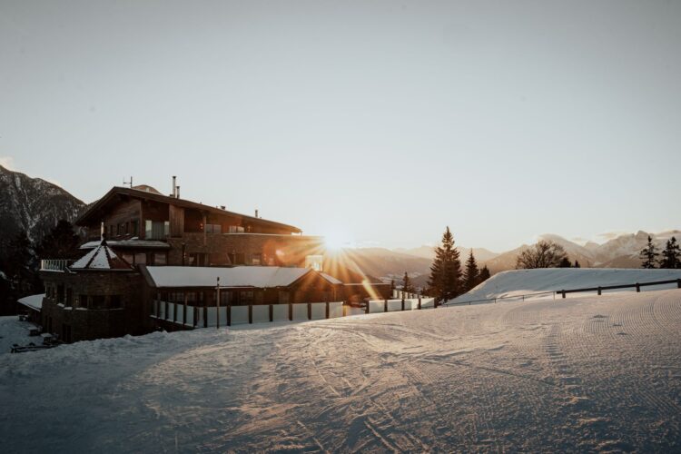 Luxus Wellnesschalet Seefeld Ski Chalet Österreich Mieten Abends