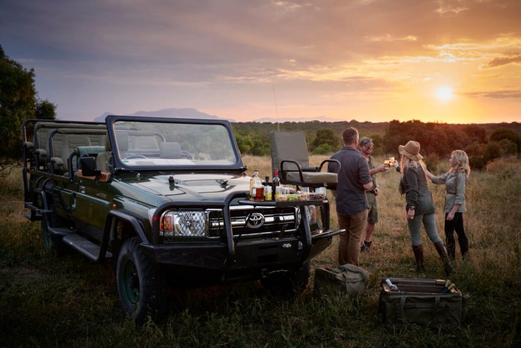 Luxus-Safari Südafrika - Royal Malewane - Sundowner