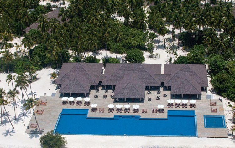Malediven Atmosphere Kanifushi Aerial Shot The Liquid Pool Side
