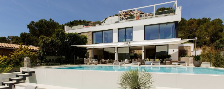 Mallorca Villa Infinitum Hausansicht Finca & Luxusvilla Port Andratx Mallorca mieten