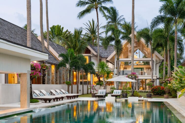 Mandala Beach Villa Luxus Ferienhaus Koh Samui Am Strand Mieten Außenansicht