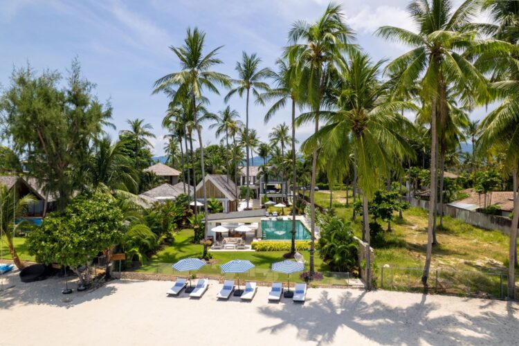Mandala Beach Villa Luxus Ferienhaus Koh Samui Am Strand Mieten Lage Am Strand