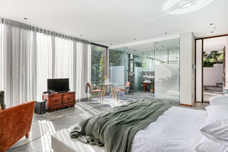 Modern Design Hideaway Luxus Ferienvilla Kapstadt Mieten Schlafzimmer