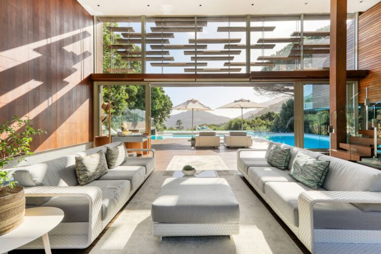Modern Design Hideaway Luxus Ferienvilla Kapstadt Mieten Wohnbereich