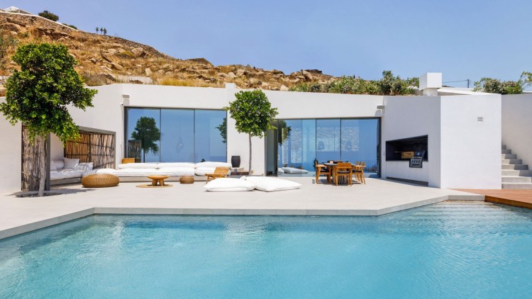 Luxus Ferienhaus Mykonos mit Meerblick - Villa Tourlos
