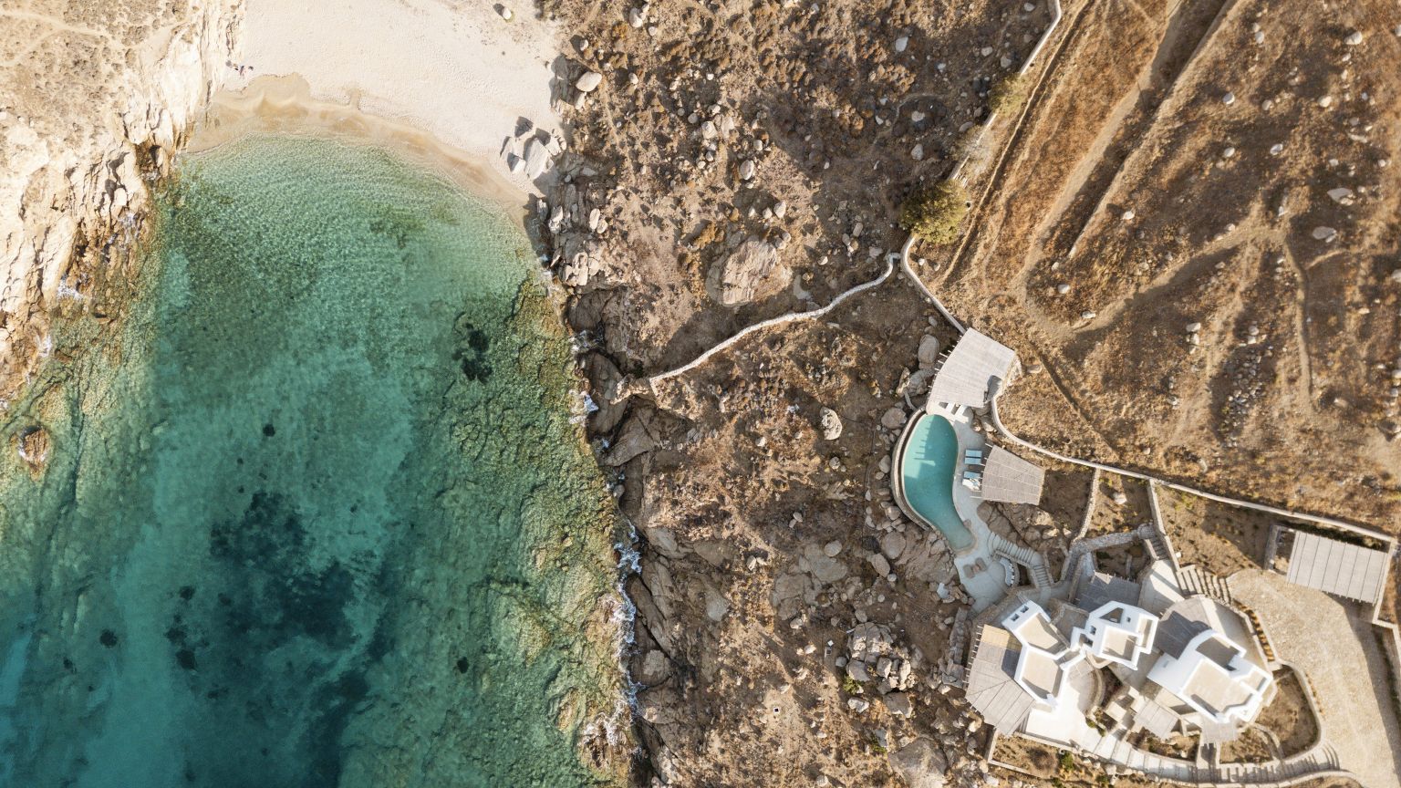 Natural Beach Villa Luxuriöses Ferienhaus Mykonos Am Strand Lage Am Strand