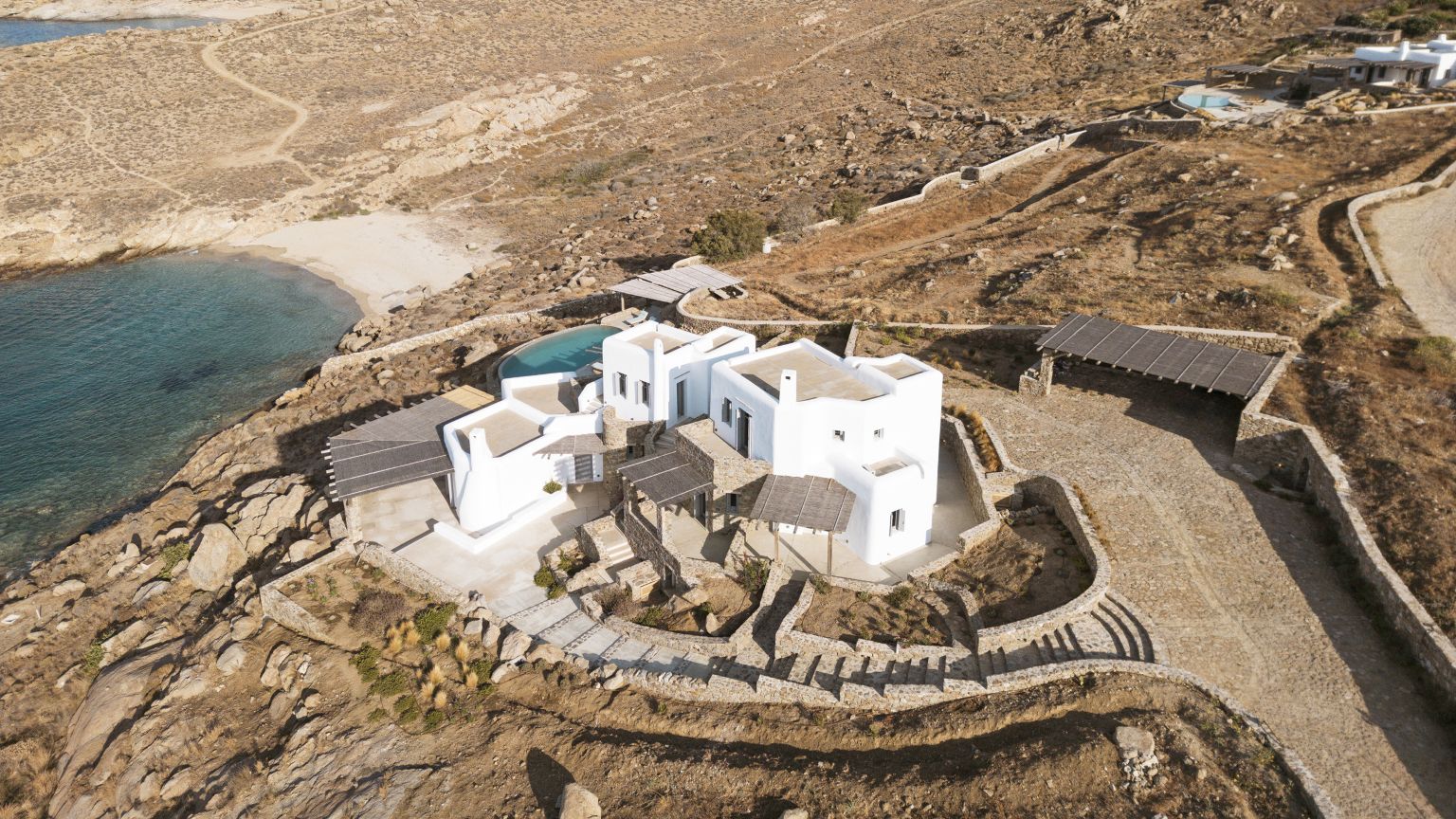 Natural Beach Villa Luxuriöses Ferienhaus Mykonos Am Strand Lage