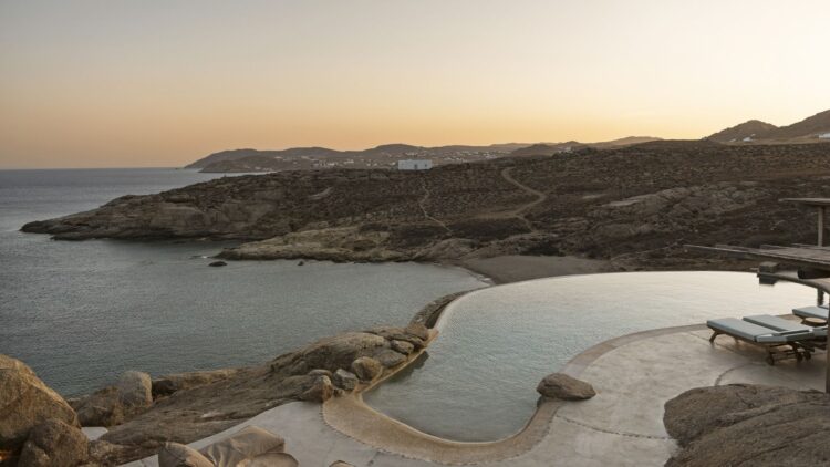Natural Beach Villa Luxus Ferienvilla Mykonos Am Strand Meerblick
