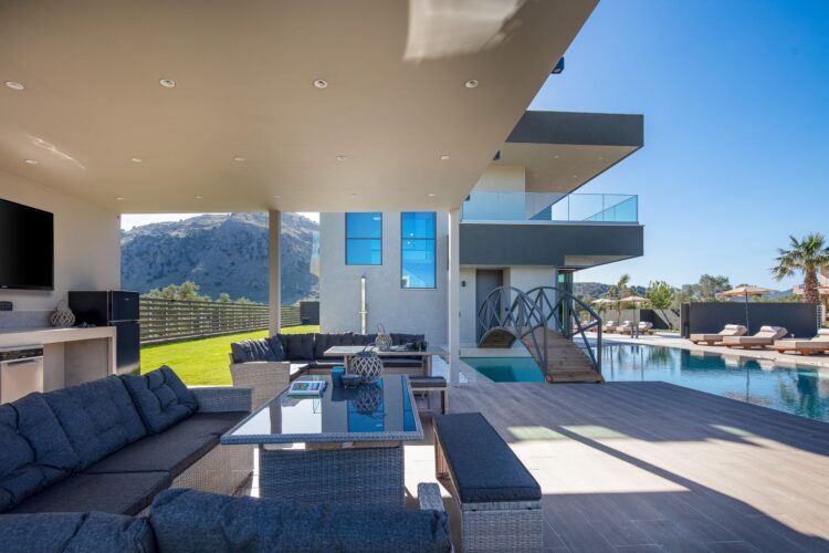Nature Retreat Luxuriöses Ferienhaus Kreta Mit Pool Mieten Lounge