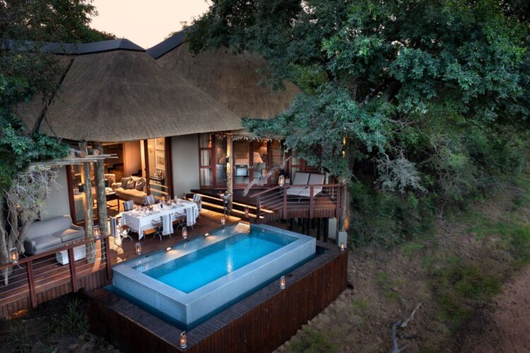 Ngala Family Villa Safari Lodge Südafrika Mieten Außenansicht