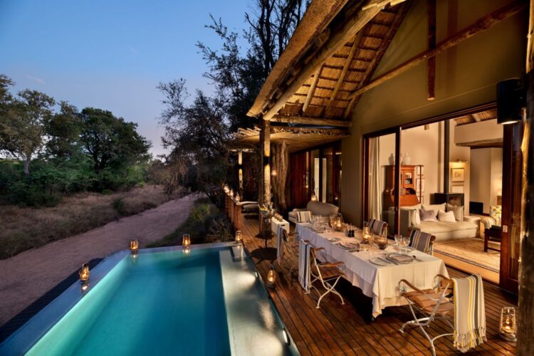 Ngala Family Villa Safari Lodge Südafrika Mieten Esstisch
