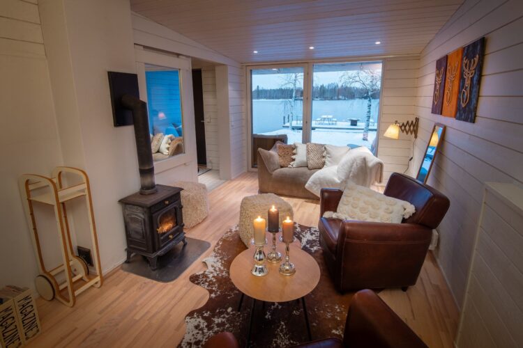 Nordic Design Villa Luxus Ferienhaus Lappland Mieten Cozy