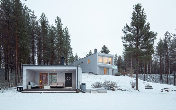 Nordic Design Villa Luxus Ferienhaus Lappland Mieten Lage