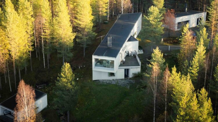 Nordic Design Villa Luxus Ferienhaus Lappland Mieten Umgebung
