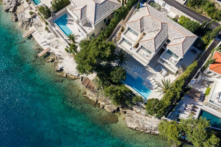 Ocean Villa Brac Luxus Ferienvilla Kroatien Mieten Drohne