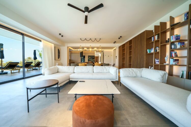 Opulence Villa Luxus Ferienhaus Kreta Für Familien Mieten Wohnzimmer