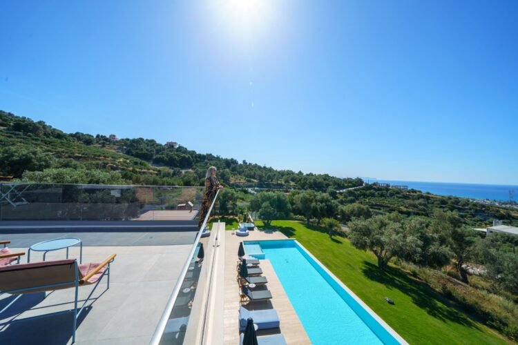 Opulence Villa Luxus Ferienhaus Kreta Mieten Ausblick