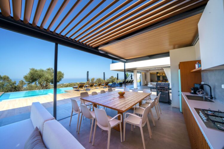 Opulence Villa Luxus Ferienhaus Kreta Mieten Außenküche