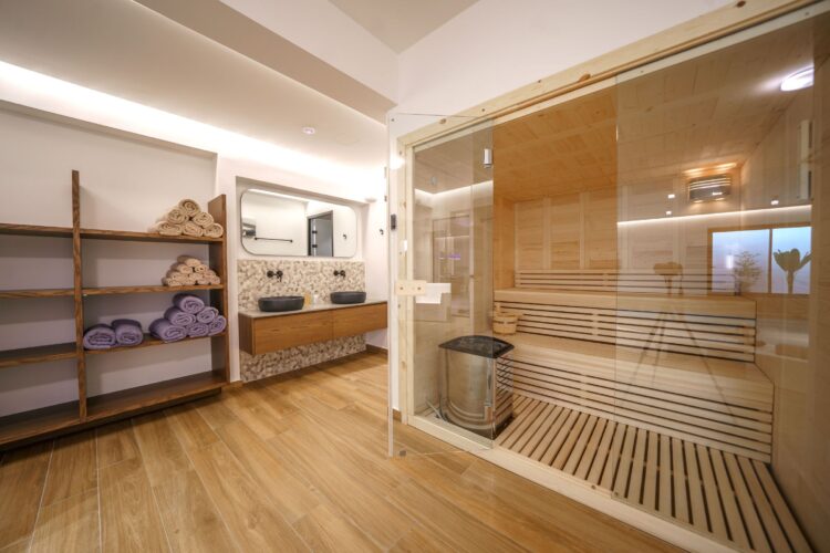 Opulence Villa Luxus Ferienhaus Kreta Mieten Sauna