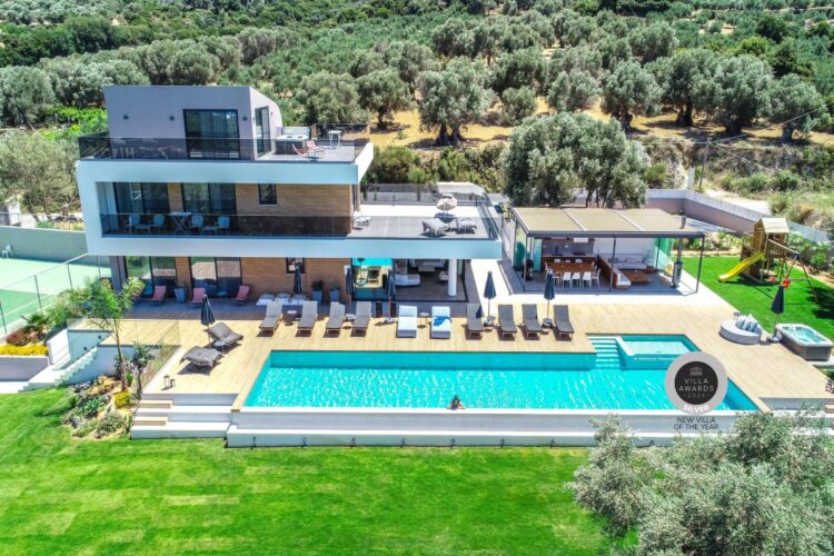 Opulence Villa Exklusives Ferienhaus Kreta Für Familien Mieten Außenansicht