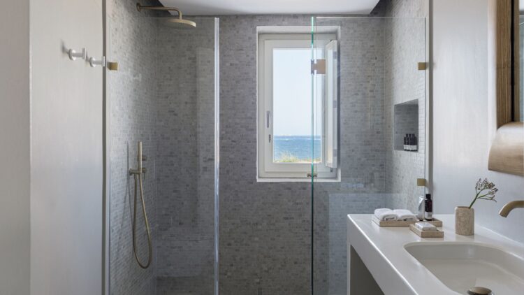 Parasporos View Villa Luxus Ferienhaus Paros Griechenland Mieten Badezimmer