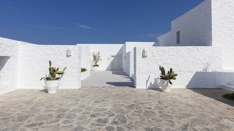 Parasporos View Villa Luxus Ferienhaus Paros Griechenland Mieten Eingang