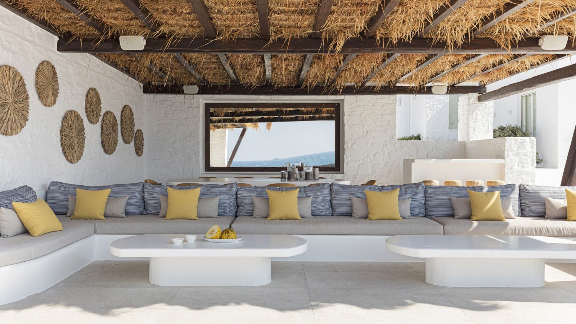 Parasporos View Villa Luxus Ferienhaus Paros Griechenland Mieten Lounge