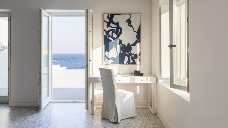 Parasporos View Villa Luxus Ferienhaus Paros Griechenland Mieten Office