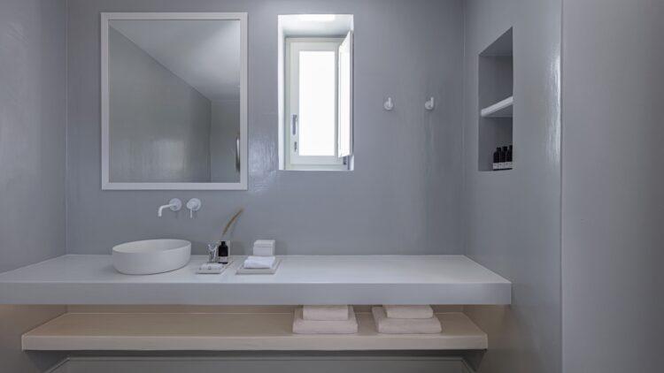 Parasporos View Villa Luxus Ferienhaus Paros Griechenland Mieten Waschbecken