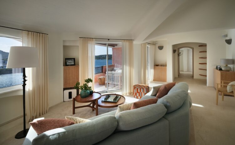 Penthouse Costa Smeralda Luxus Ferienwohnung Sardinien Mieten Wohnzimmer