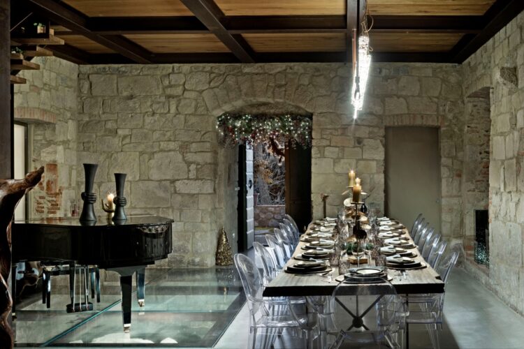 Pieve Valle Di Cecina Luxus Ferienhaus Toskana Mieten Esstisch