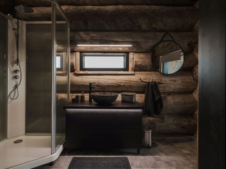 Polaris Lodge Luxus Ferienhaus Lappland Mieten Dusche