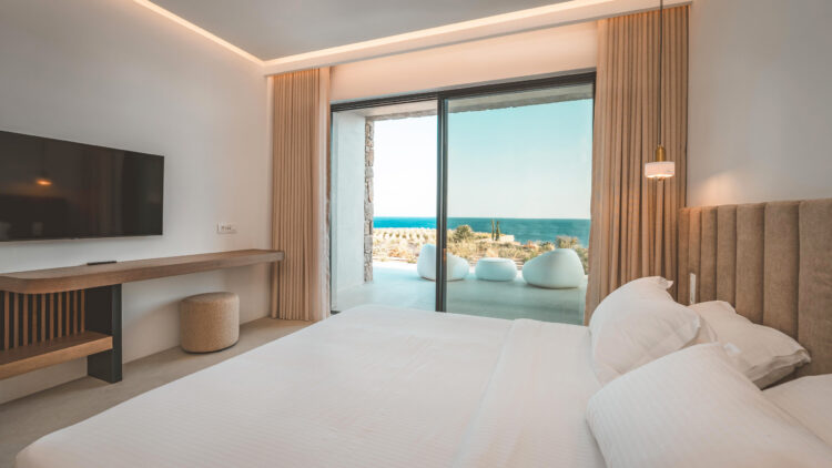 Poseidon Grand Sea Villa Luxus Ferienhaus Mykonos Am Meer Schlafen
