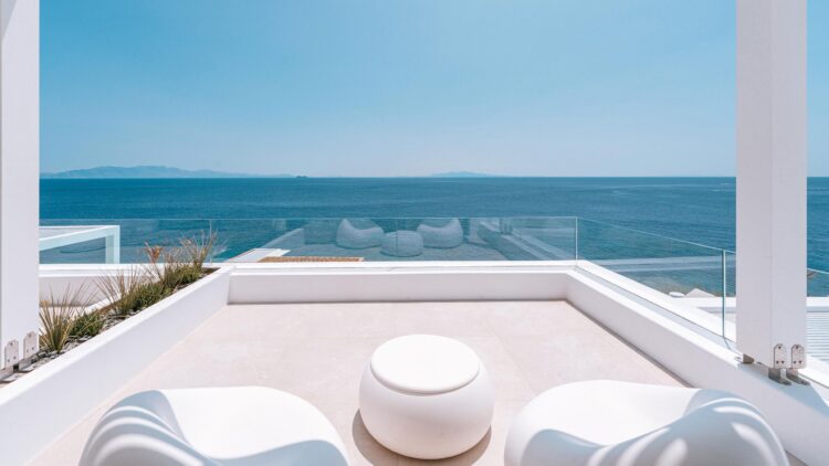 Poseidon Grand Sea Villa Luxus Ferienvilla Mykonos Am Meer Ausblick
