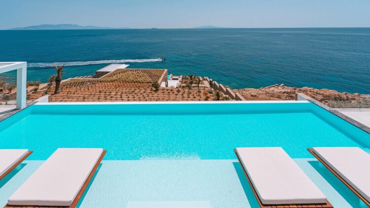 Poseidon Grand Sea Villa Luxus Ferienvilla Mykonos Am Meer Meerblick