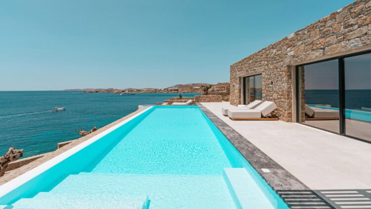Poseidon Little Sea Villa Luxus Ferienhaus Mykonos Am Meer Mieten Pool