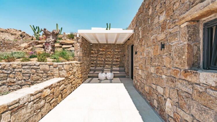 Poseidon Little Sea Villa Luxus Ferienvilla Mykonos Am Meer Mieten Terrasse