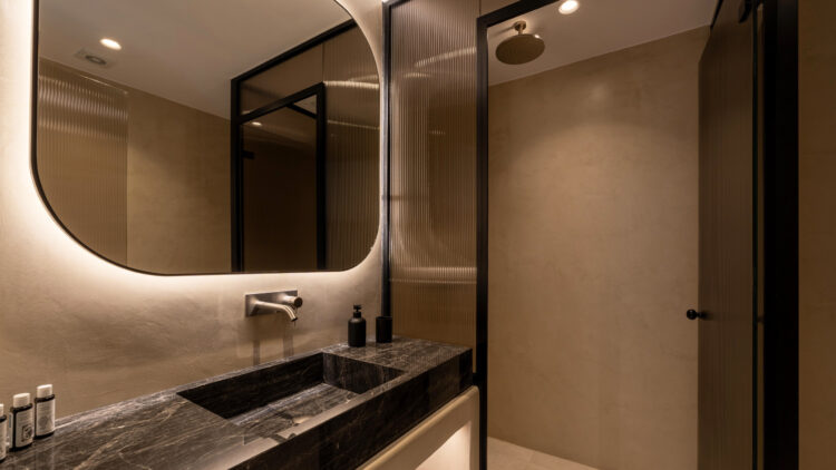 Poseidon Little Sea Villa Mykonos Am Meer Mieten Badezimmer