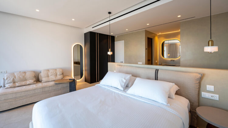 Poseidon Little Sea Villa Mykonos Am Meer Mieten Doppelbett