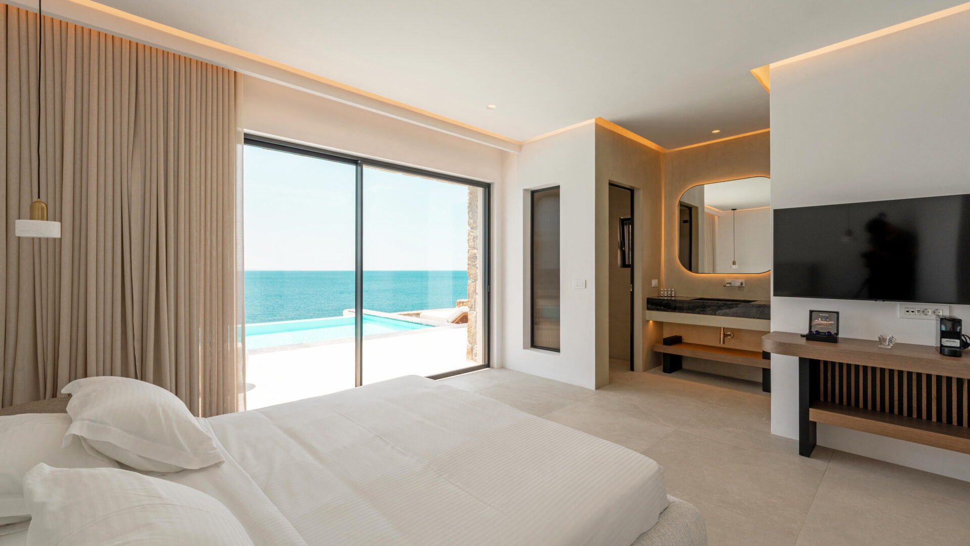 Poseidon Little Sea Villa Mykonos Am Meer Mieten Schlafen Meerblick