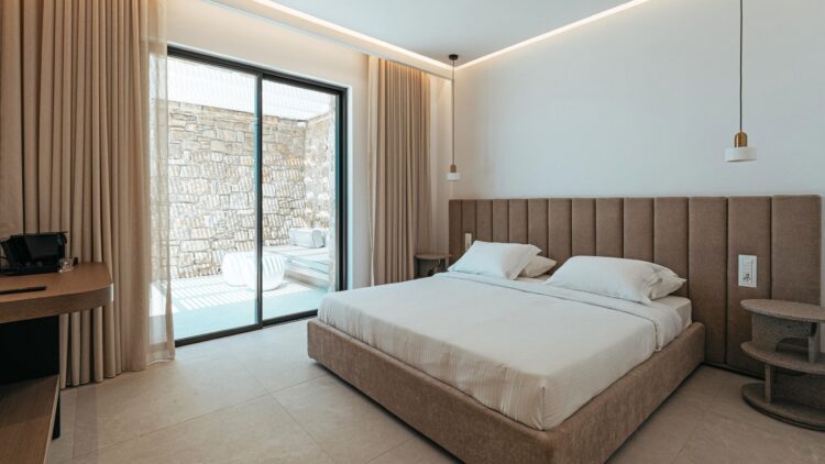 Poseidon Little Sea Villa Mykonos Am Meer Mieten Schlafzimmer