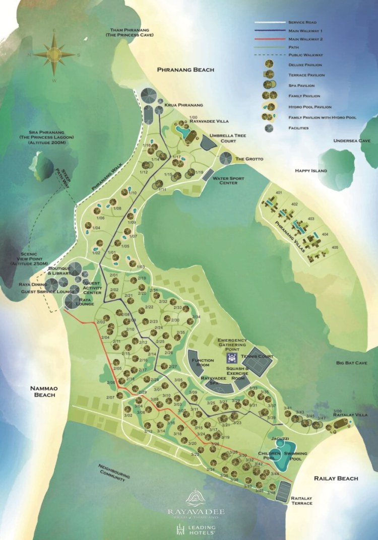 Rayavadee Resort Map