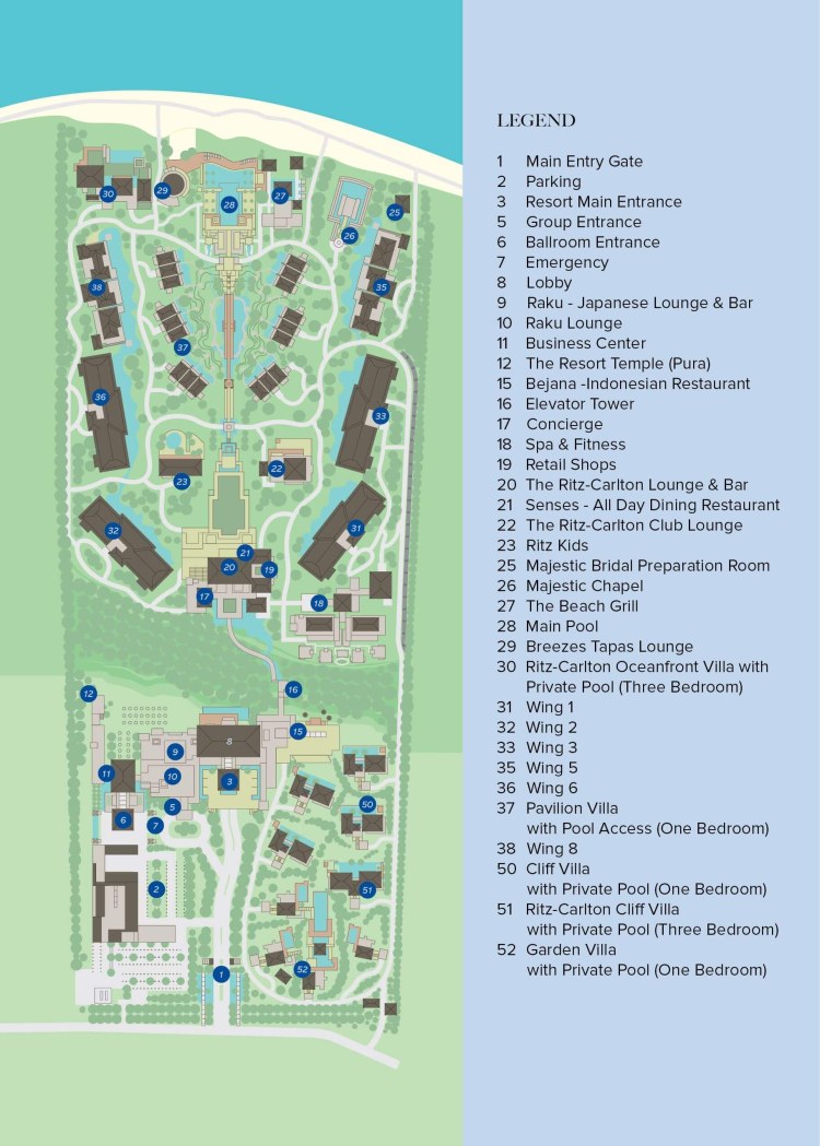 Ritz Carlton Resort Map 1