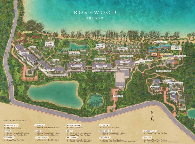 Rosewood Phuket Resort Map
