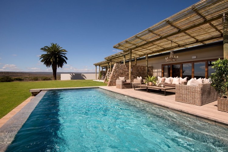South Africa Kwandwe Private Game Reserve Fort House 04. Kwandwe Fort House Swimming Pool