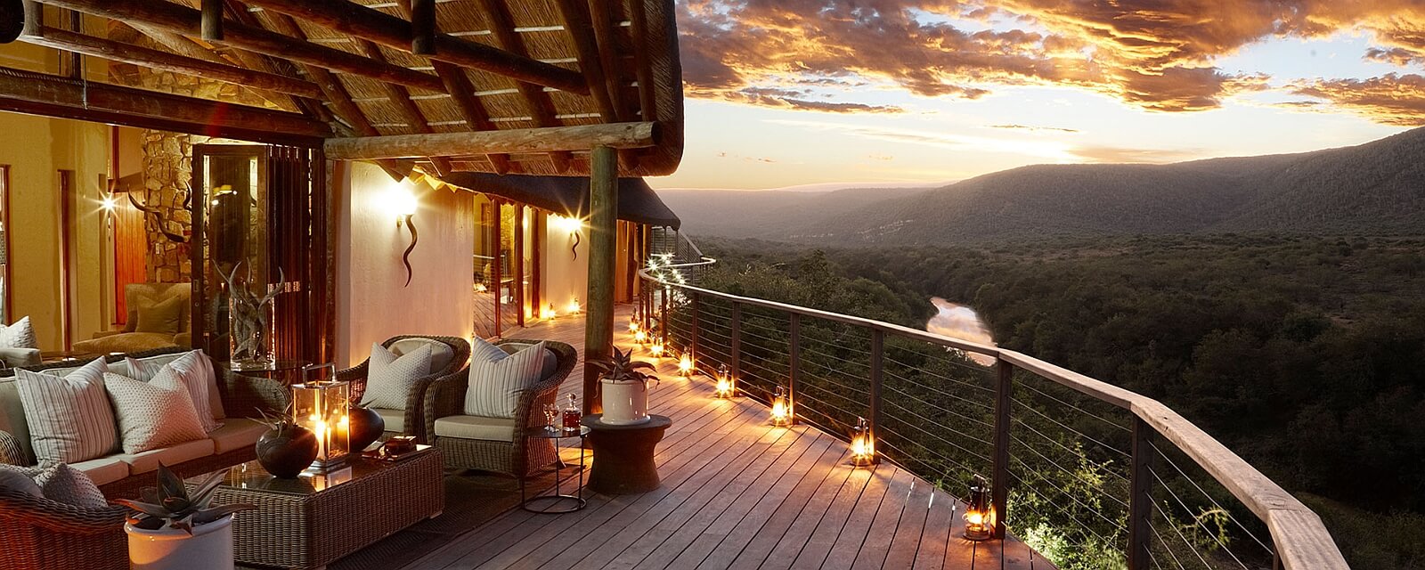 South Africa Kwandwe Private Game Reserve Great Fish River Lodge 2. Kwandwe Great Fish River Lodge Main Deck 1