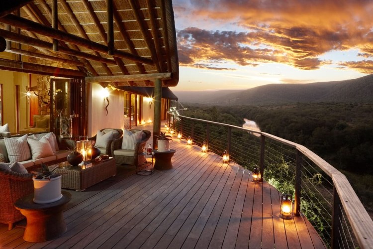 South Africa Kwandwe Private Game Reserve Great Fish River Lodge 2. Kwandwe Great Fish River Lodge Main Deck