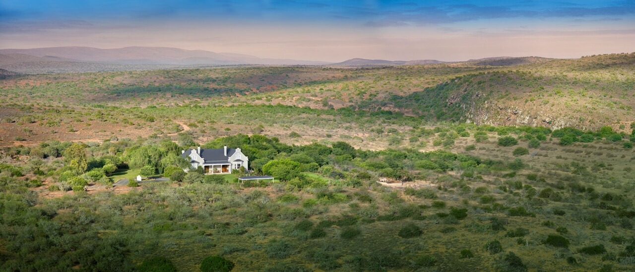 South Africa Kwandwe Private Game Reserve Uplands Homestead Kwandwe Uplands Homestead Pano