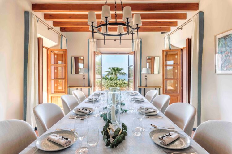 Sa Terra Rotja Luxus Finca Mallorca Mieten Esszimmer